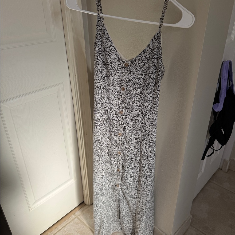 Sienna Sky Black and White Button-Down Dress